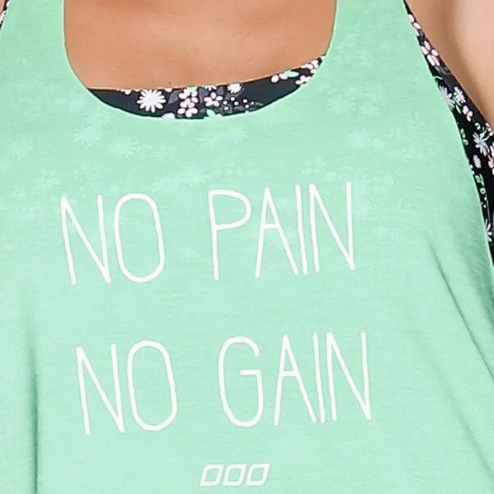 LORNA Jane ‘Easy To Wear’ Active Run Tank in Mint Sorbet Marl Size Medium